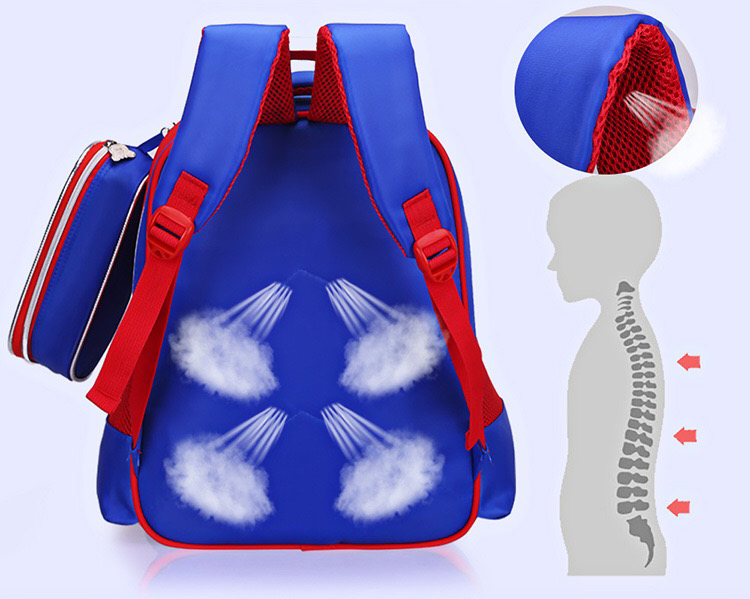 الجانب الخلفي من مجموعة حقيبة المدرسة ثلاثية الأبعاد