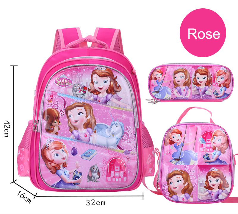 3 في 1 حقيبة مدرسية ثلاثية الأبعاد مجموعة للأطفال