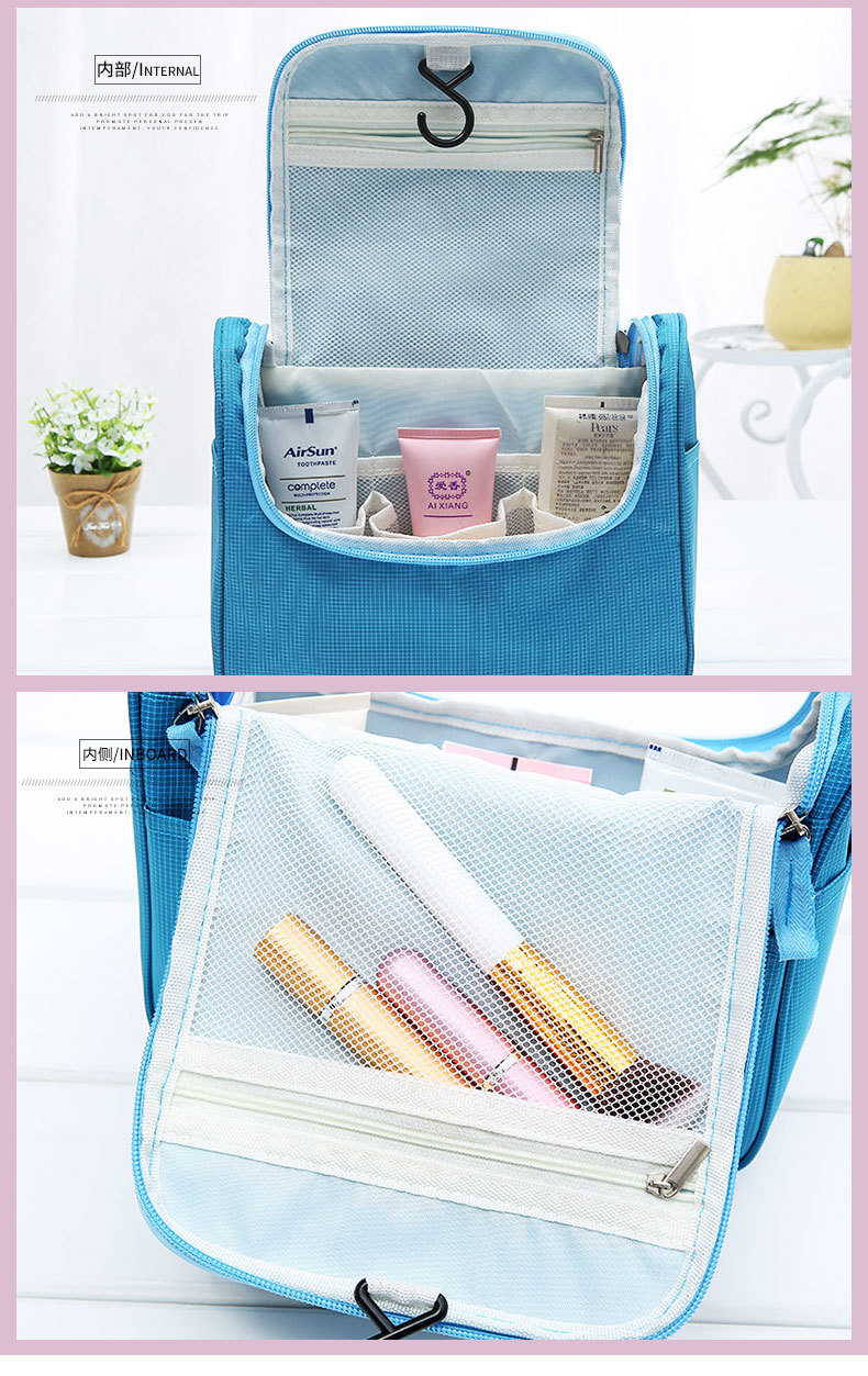 العرض الداخلي لحقيبة ماكياج السفر