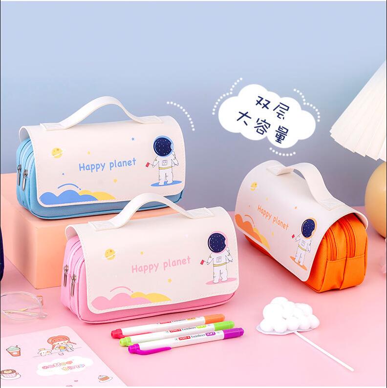 سستة مزدوجة كيس قلم رصاص