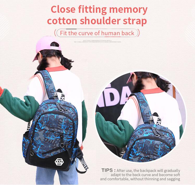 أزياء 3PCS حقيبة الظهر