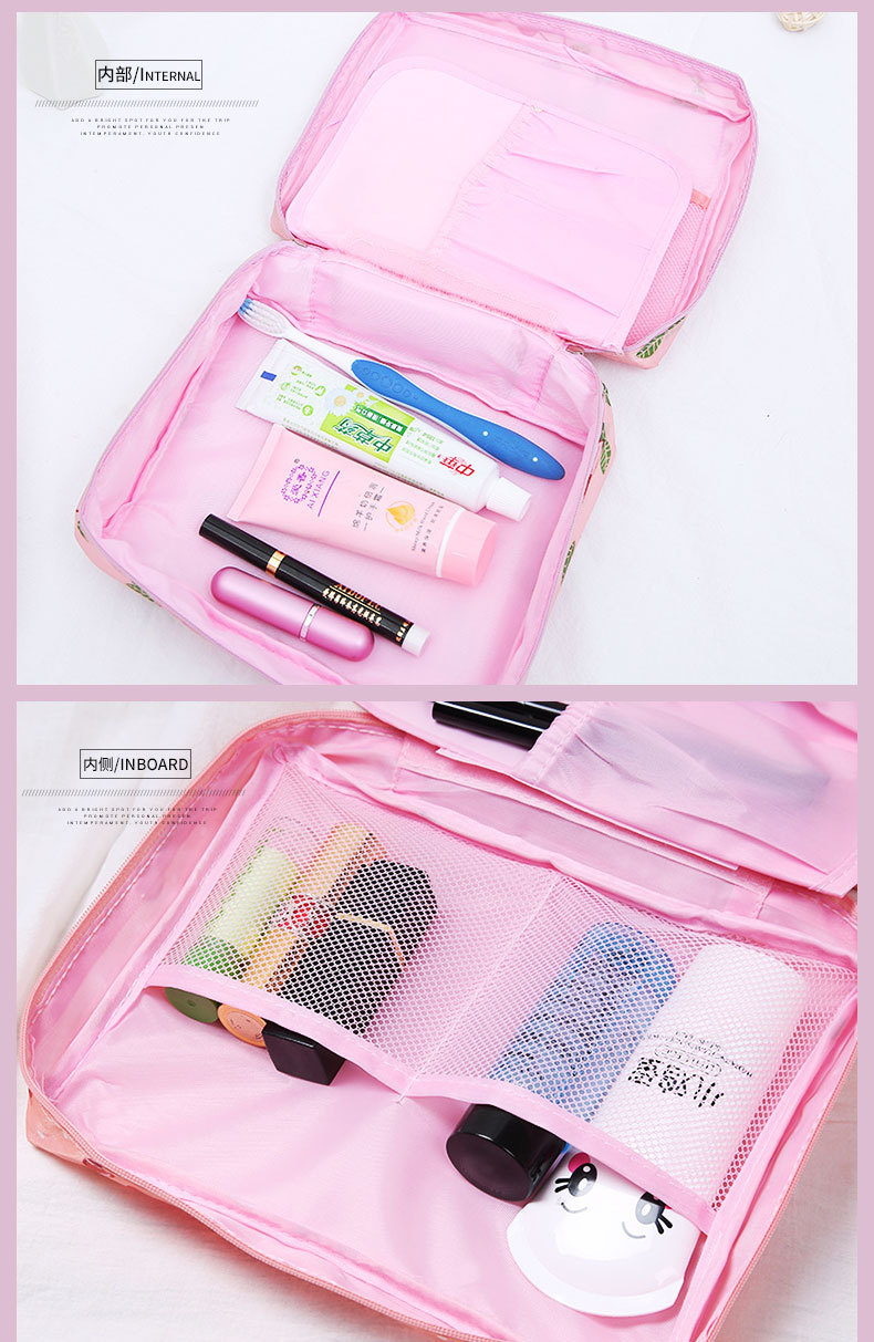 عرض المنتج من النساء سفر حقيبة تخزين مستحضرات التجميل