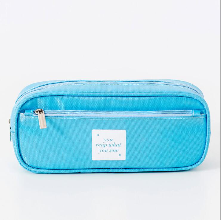 SkyBlue من طبقتين قماش قماش قلم رصاص للطالب