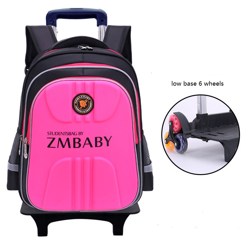 rosy student wheeled school bag for kids