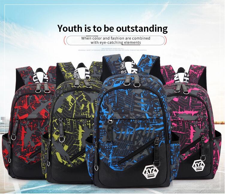 ألوان 3PCS حقيبة الظهر