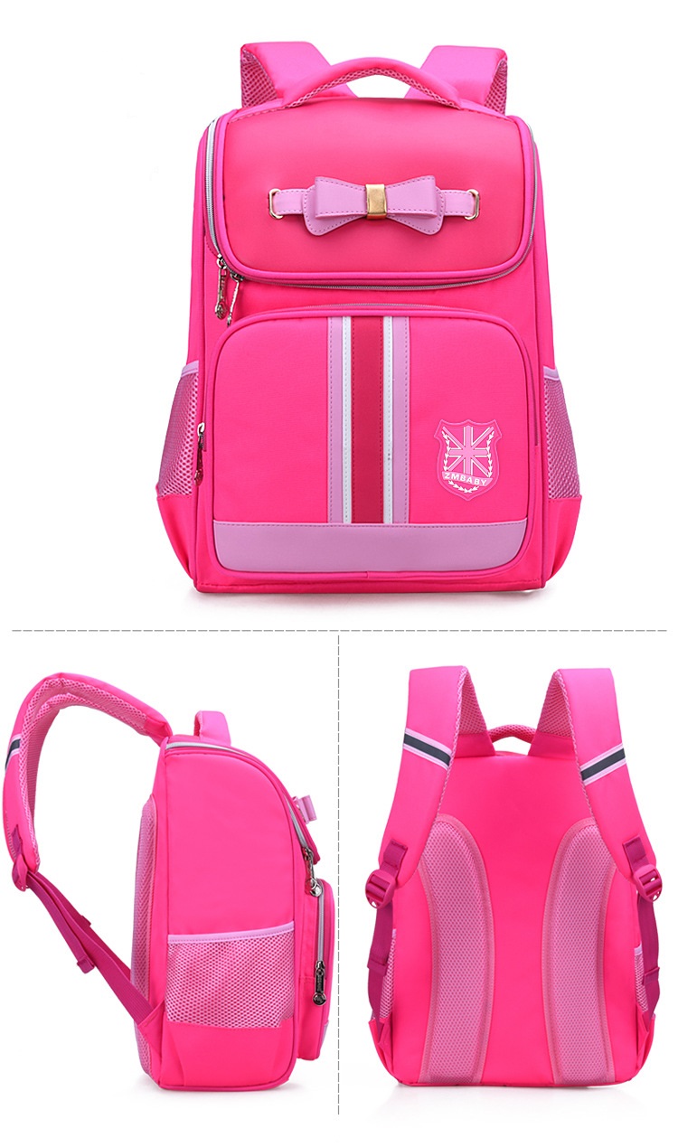 اللون الوردي من حقيبة كتاب الفتيات الأزياء