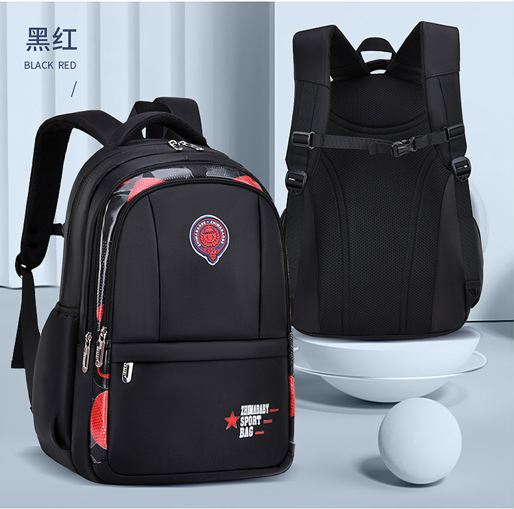 حقيبة مدرسة سوداء كبيرة للأطفال على ظهر الأطفال للأولاد