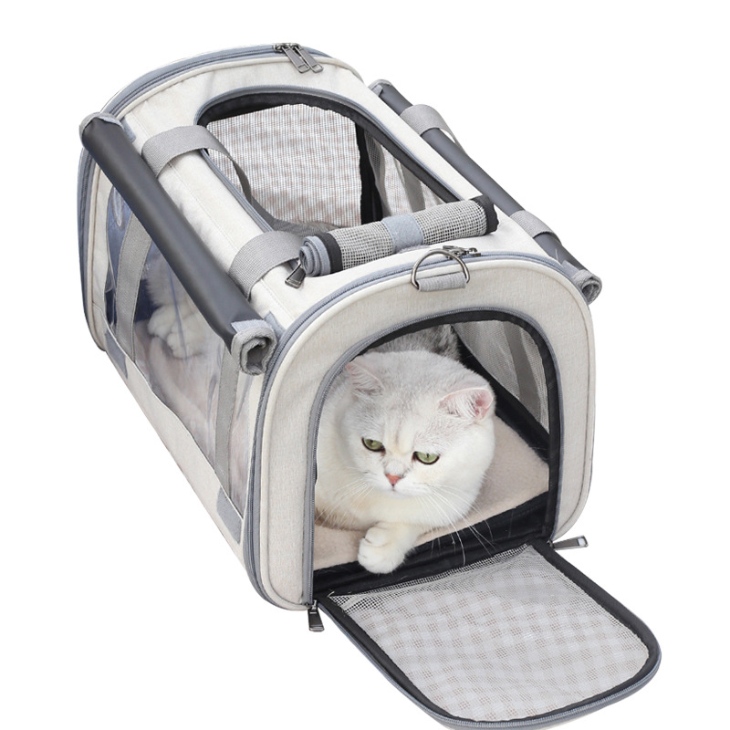 حقيبة حامل الحيوانات الأليفة المحمولة مخصصة للسفر الكلب Cat Pet Bag Bag Pet Cage