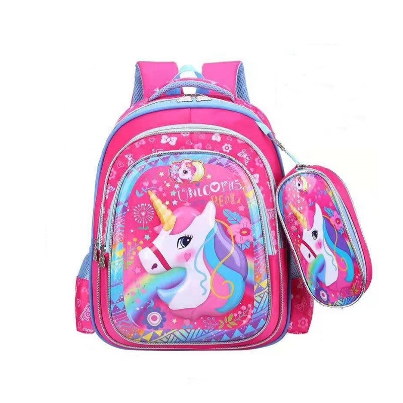 حقيبة مدرسية للأطفال مع قلم رصاص