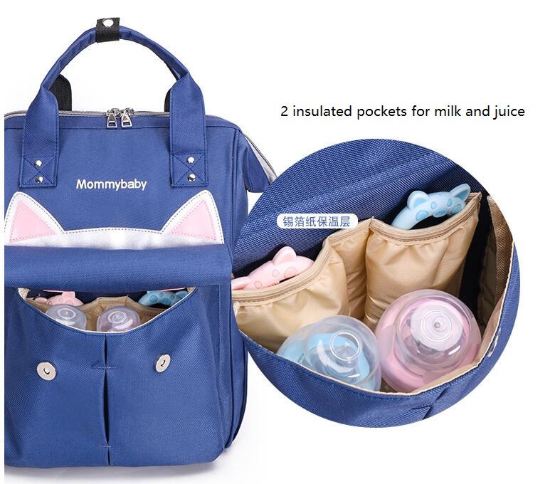 أمي حقيبة طفل مع جيب معزول