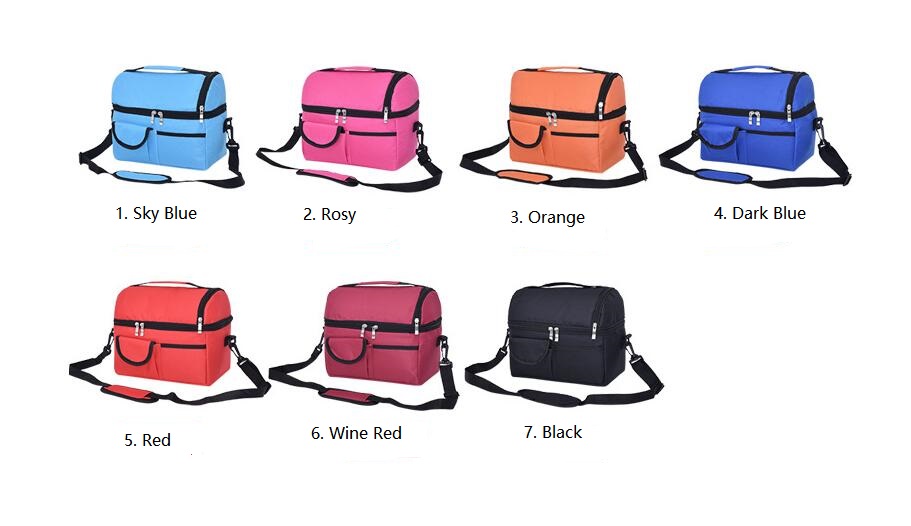 ألوان حقيبة الغداء الحراري