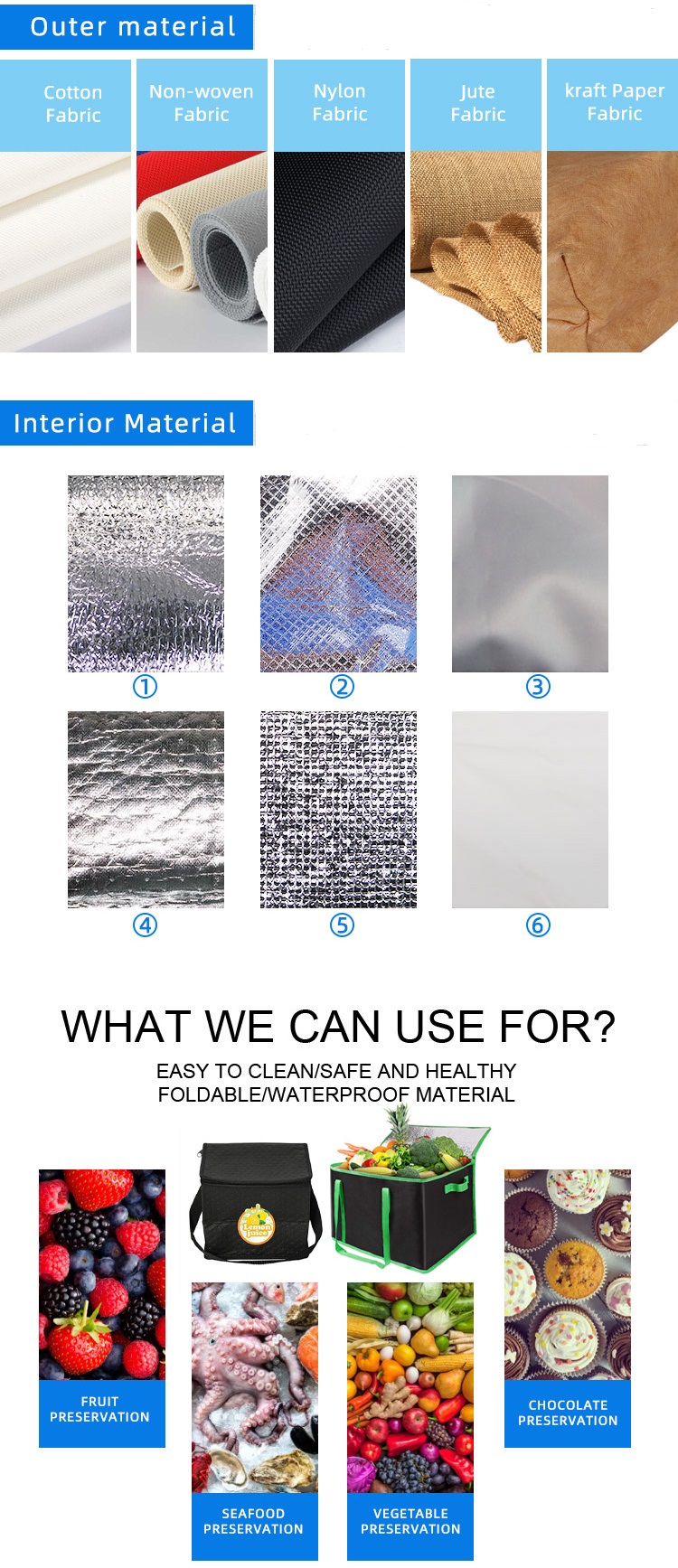 تخصيص حقيبة برودة العزل الترويجية