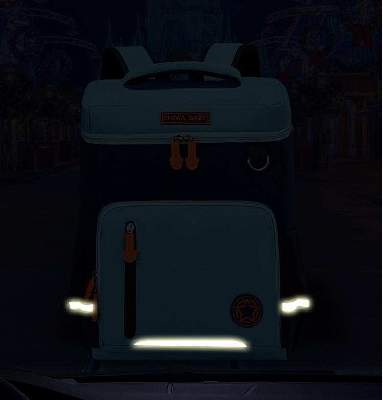 حقيبة ظهر مدرسية للأطفال مع حزام عاكس