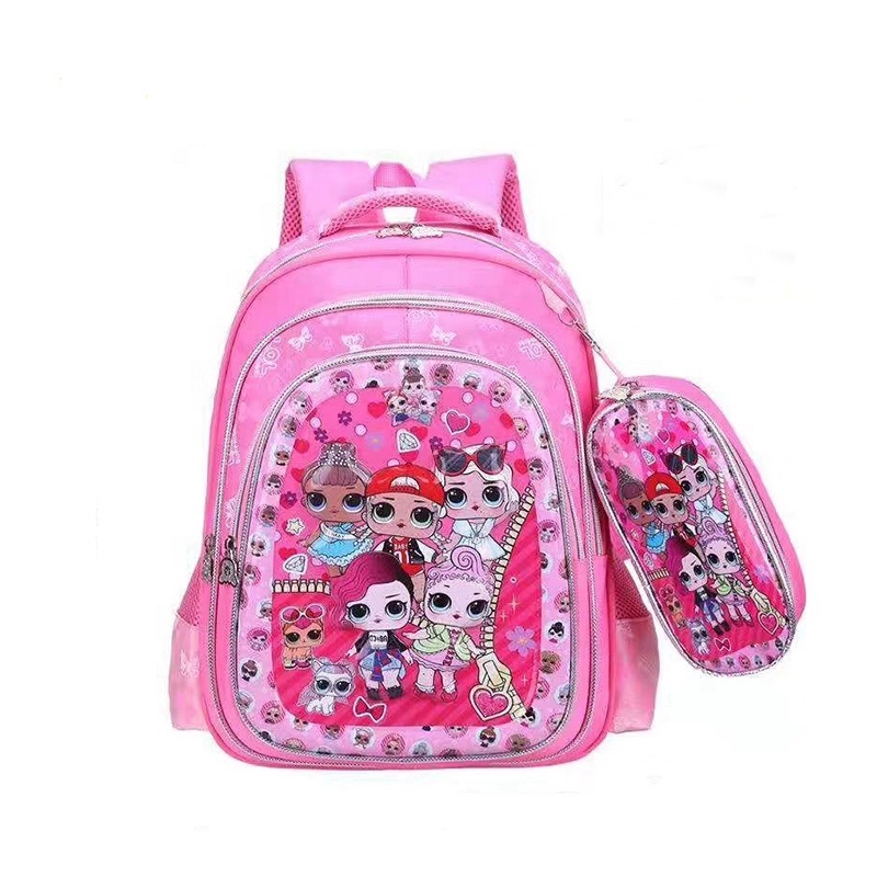 حقيبة مدرسية الكرتون مع صندوق رصاص