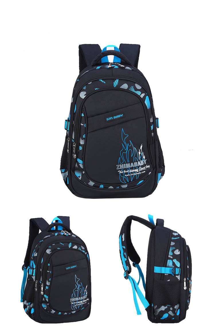 عرض مختلف من حقيبة مدرسية بلون زرقاء