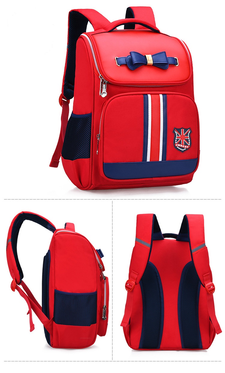 أحمر اللون من حقيبة كتاب الفتيات الأزياء