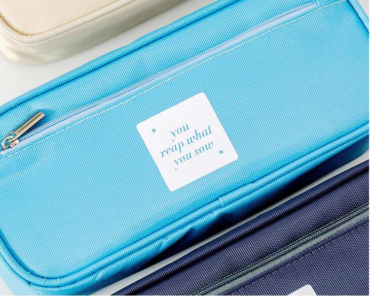 شعار مخصص اثنين من طبقات قماش قلم رصاص مربع للطالب