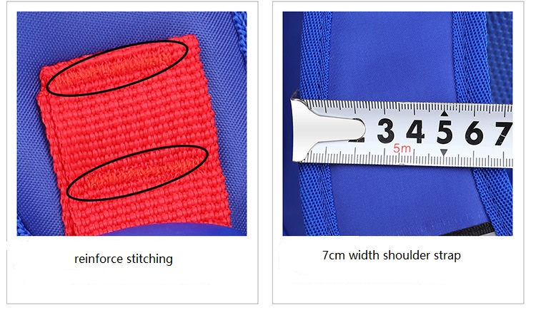 الأولاد المتداول حقيبة مدرسية مع تعزيز خياطة