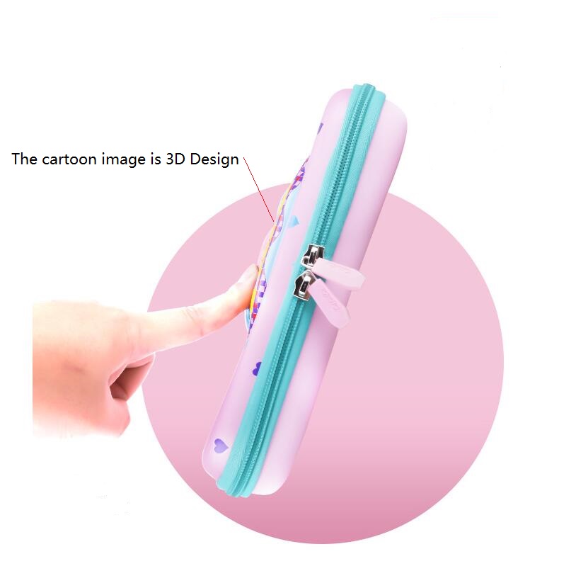 جميل إيفا 3d الكرتون مربع القلم للفتيات