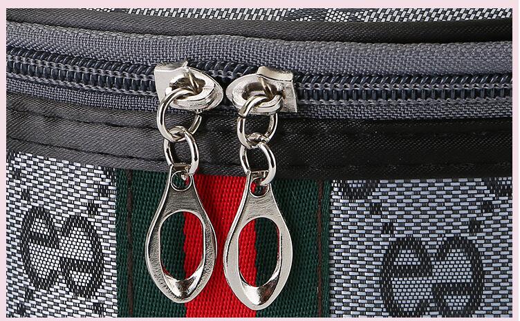 بنات سوداء بو كيت أدوات الزينة مع سستة مزدوجة