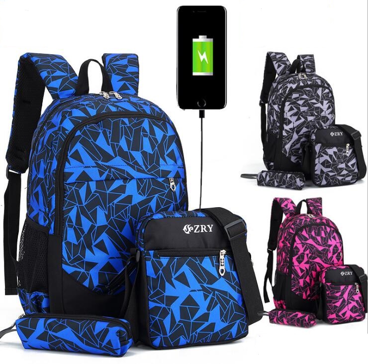 3PCS حقيبة الظهر