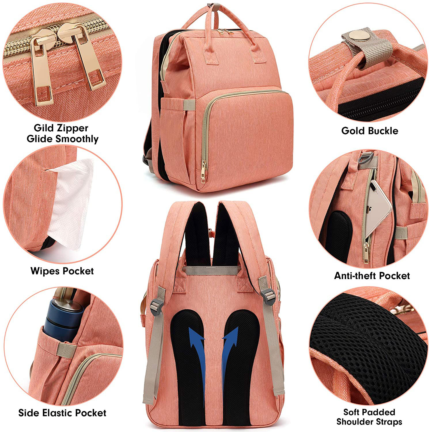 الجانب الخلفي من حقيبة كيبر الطفل