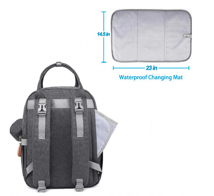 حقيبة الظهر حفاضات مع تغيير حصيرة