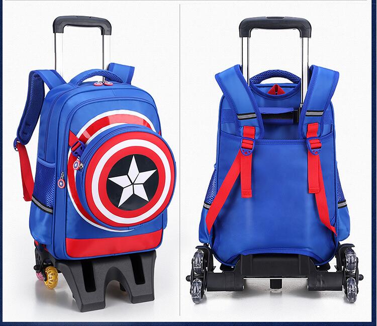 السماء الزرقاء المتداول حقيبة مدرسية الجانب الخلفي