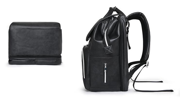 منظر الجانب من حقيبة بو الجلود الأم