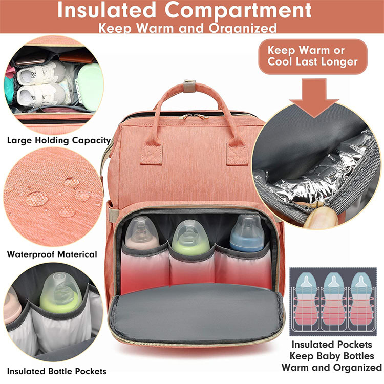 طفل حفاضات الظهر مع جيب معزول