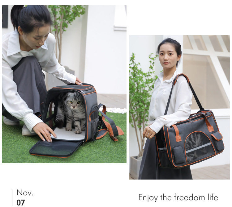 حقيبة حامل الحيوانات الأليفة المحمولة
