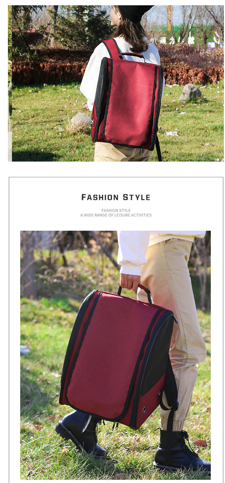 حقيبة الظهر الناقلة الحيوانات الأليفة