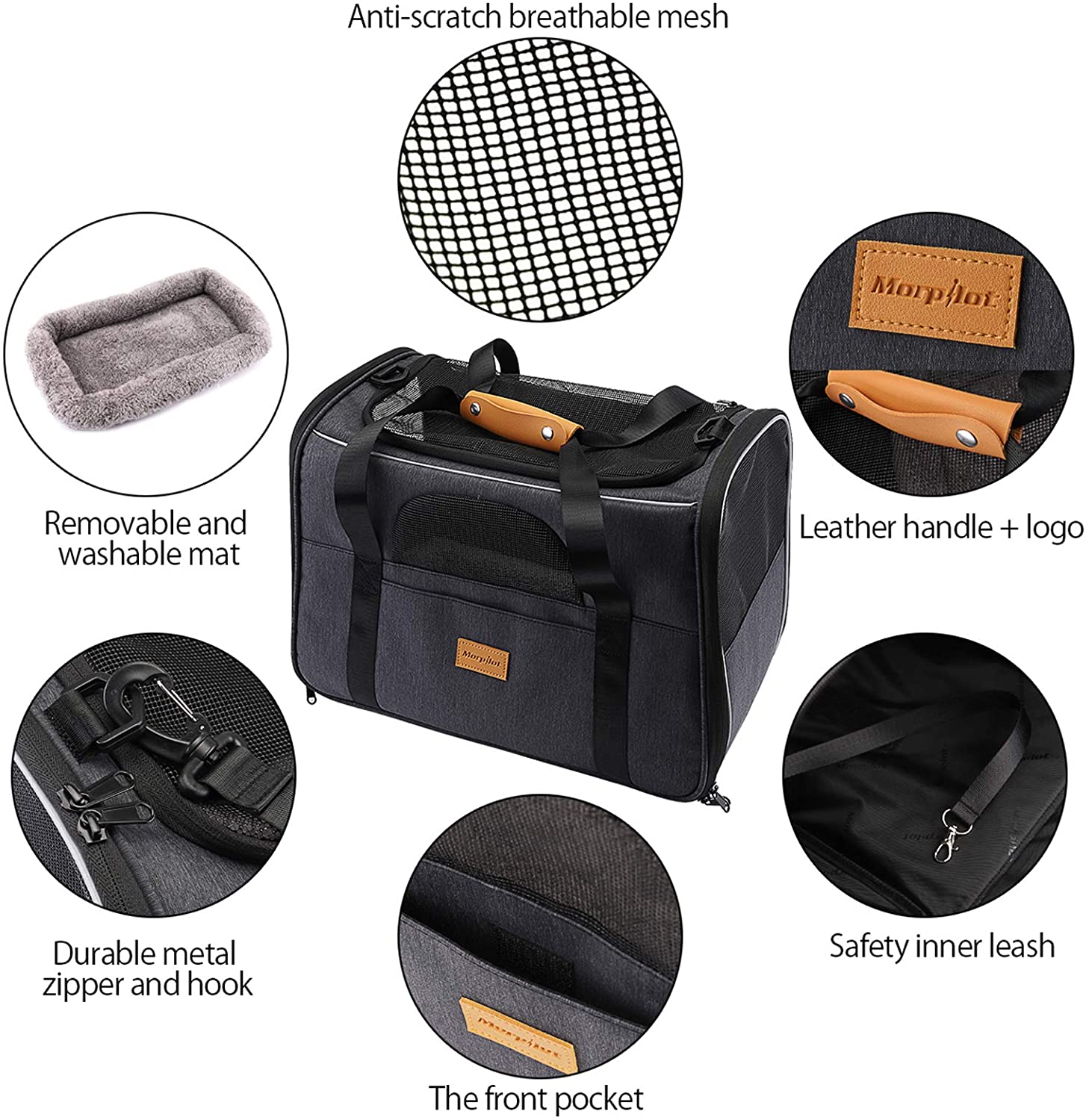 حقيبة نقل الحيوانات الأليفة قابلة للطي