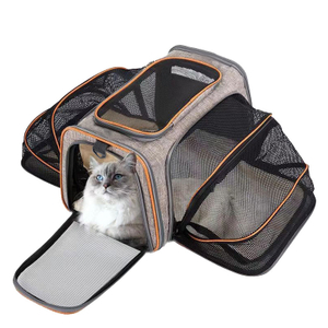 تخصيص حقيبة حامل الحيوانات الأليفة المحمولة القابلة للطي للسفر الكلب Cat Pet Bag Bag Pet Cage