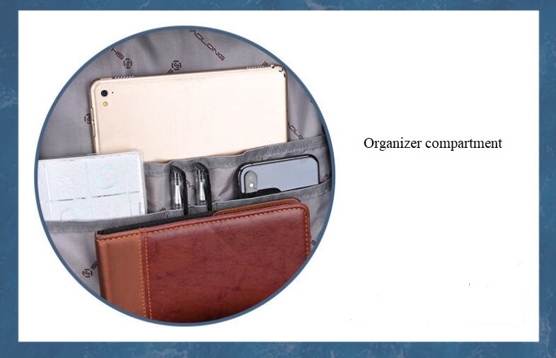 مقصورة المنظم داخل حقيبة الكمبيوتر المحمول