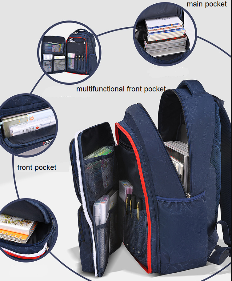 هيكل حقيبة ظهر حقيبة مدرسية للأطفال متعددة الوظائف للمدرسة الابتدائية