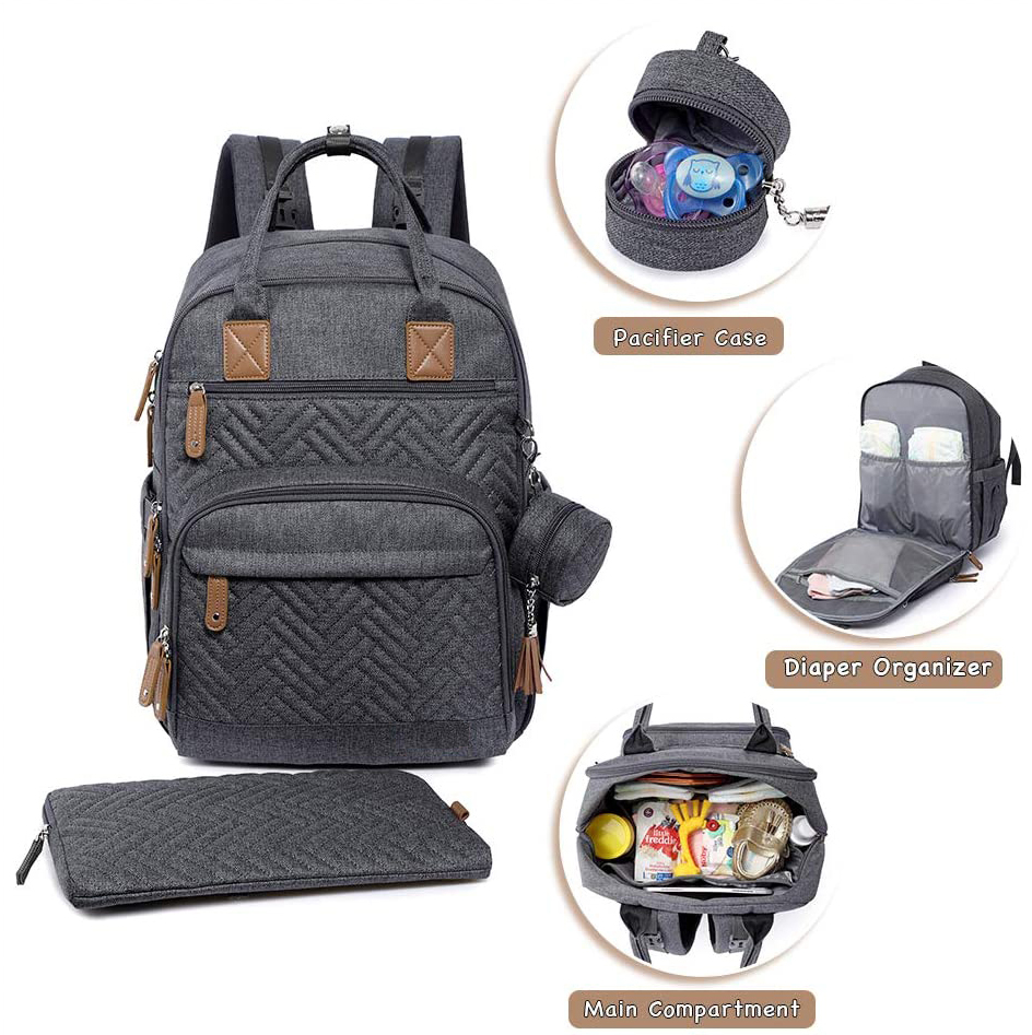 حقيبة ظهر حفاضات مع محطة تغيير حفاضات