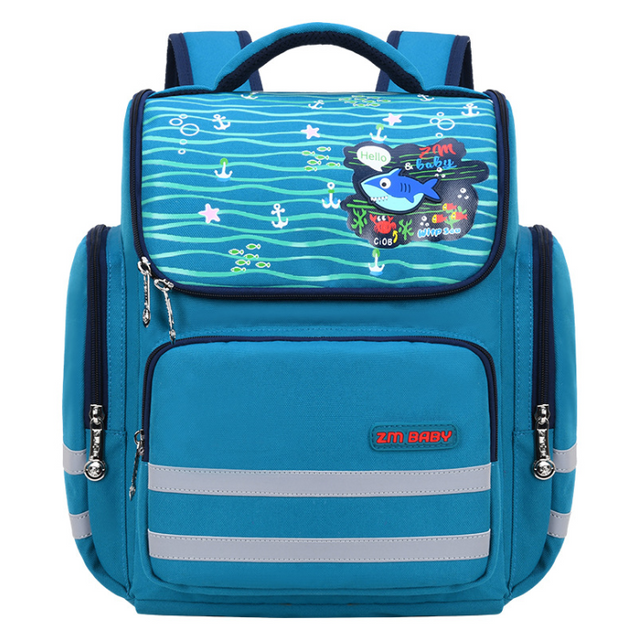 حقيبة كتب مدرسية حقيبة الظهر على ظهره