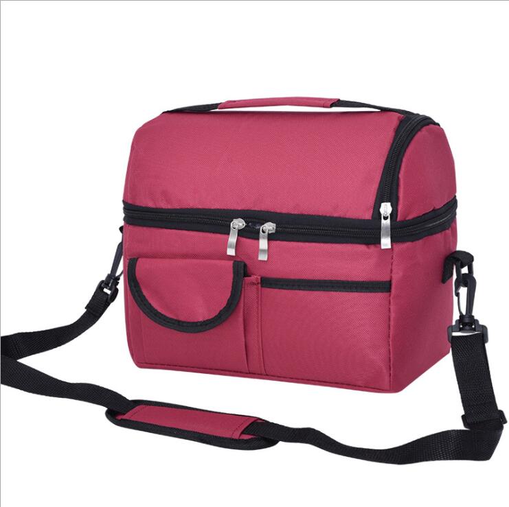 حقيبة الغداء الحرارية وردية