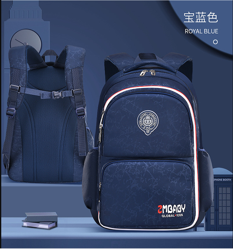 الأزرق الداكن بجودة عالية حقيبة مدرسية متعددة الوظائف متعددة الوظائف للمدرسة الابتدائية