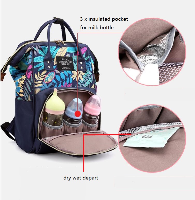 حقيبة الطفل الحفاض مع جيب معزول